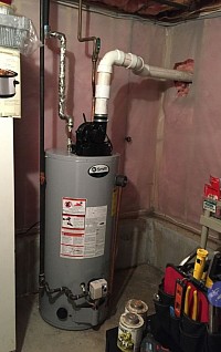 New gas water heater install.