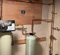 Water softener install.